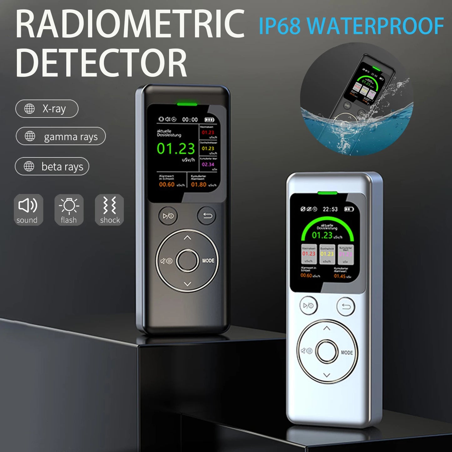 EMF Device GM02 Newest Geiger Counter Can Waterproof Nuclear Radiation Detector X -Y Hard B-Ray Radioactivity Personal Dosimeter