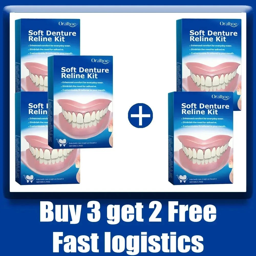 1-3-5-10-22 PCS Set Silicone Denture Kit, Soup Pack, igh and Low Level Kit, Easy to Use, Dental Care Tools Set