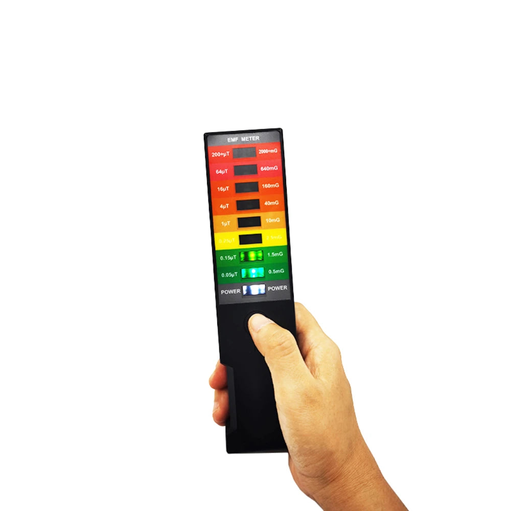 Paranormal EMF Spirit Searching/Calling  Portable Electromagnetic Field EMF Gauss Meter Ghost Hunting Detector Portable EMF Magnetic Field Detector 8 LED Gauss Meter