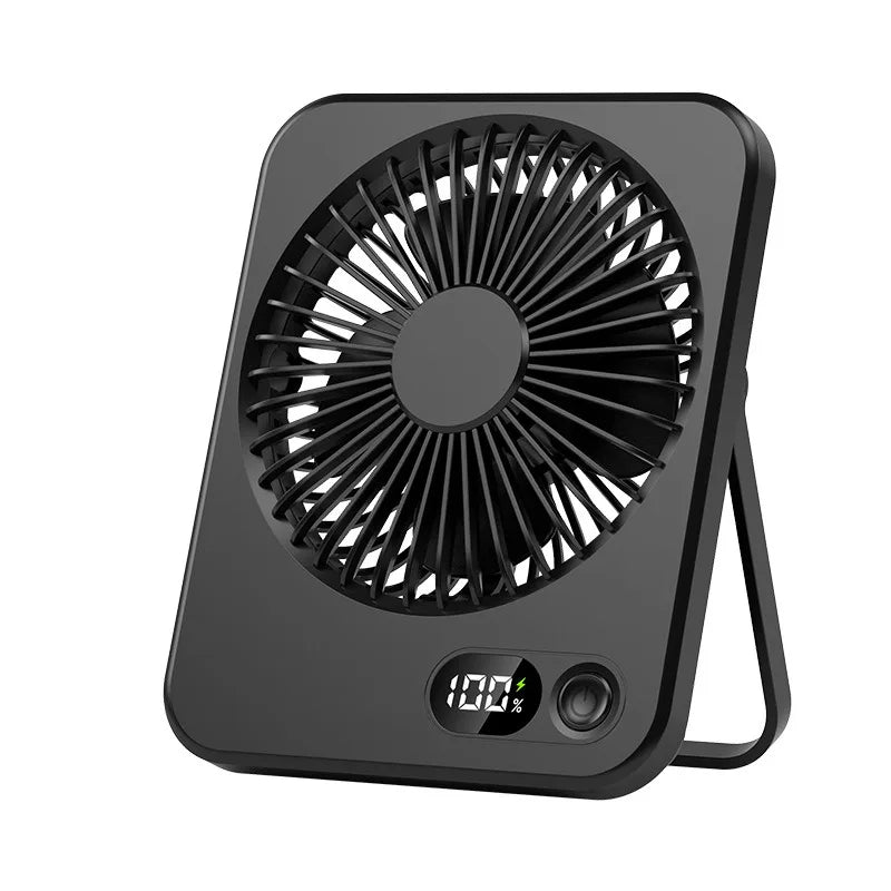 NEW Arrivals  Portable Folding USB Charging Digital Power Bank Summer Cooling Fan Handheld Desk Multi Function Fan Home Office Air Fans