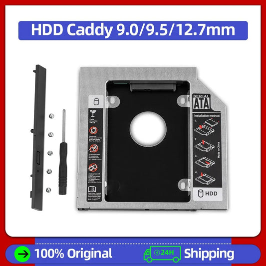 UnionSine 9.0 9.5 12.7mm HDD Caddy SATA 3.0 for 2.5'' SSD Case Hard Disk Drive Adapter for Laptop CD DVD-ROM Optibay