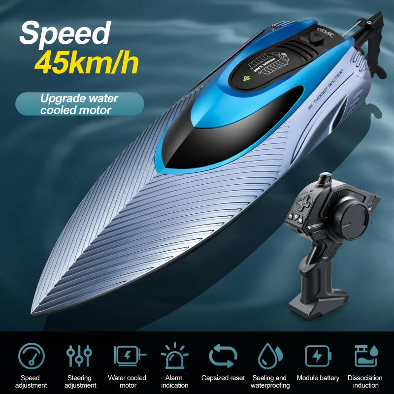 S3 Remote Control Boat High-Horsepower Water Large High-Speed Speedboat Charging Motor Adults Children Ship Model Toy Gifts Water Sport Games