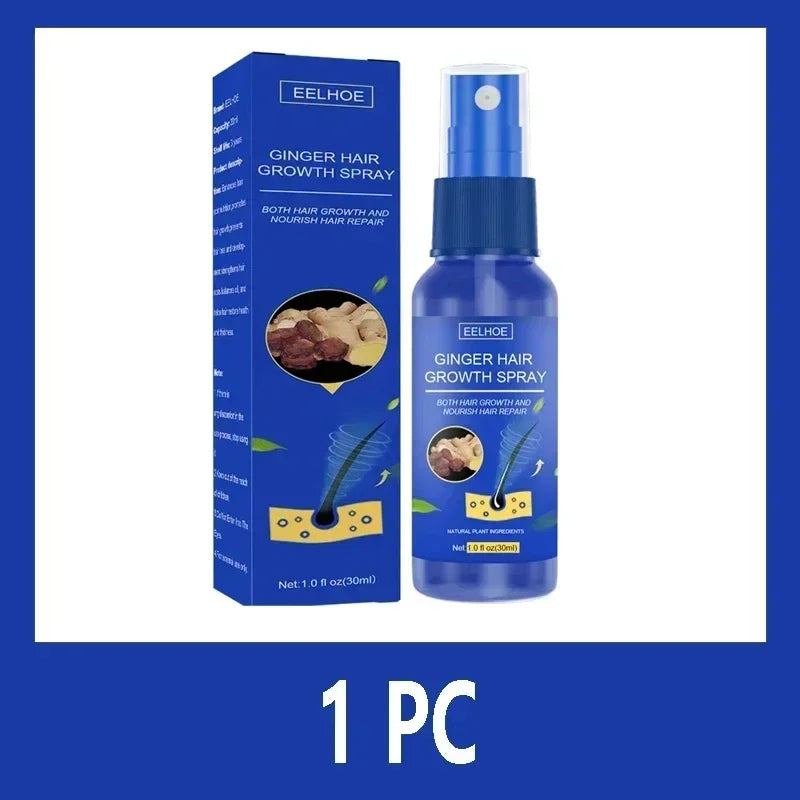 NEW Buy 5 Get 5 Free Ginger Hair Growth Spray Anti Hair Fall Hair Loss Treatment Growth Essence Oil for Men Women Hair Care Supplies