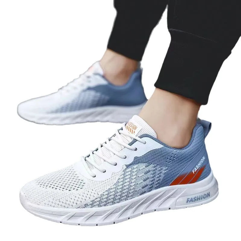 Men Running Shoes Breathable Knit Sport Sneakers Cushion Lightweight Casual Gym Athletic Trainers Jogging Tennis Shoes