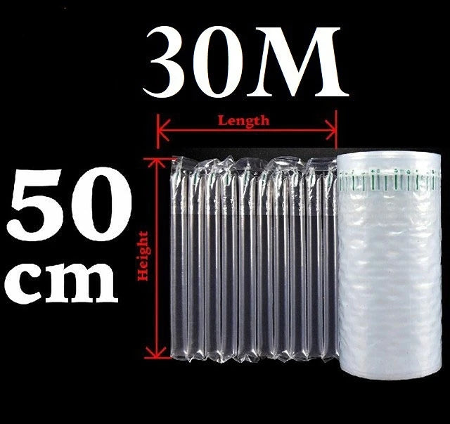 NEW Arrivals 30M-50M Inflatable Air Buffer Plastic Packaging Bump Filling Air Column Protective Bubble Bag Anti-Pressure Shock Express Mail Pocket Roll with Pump