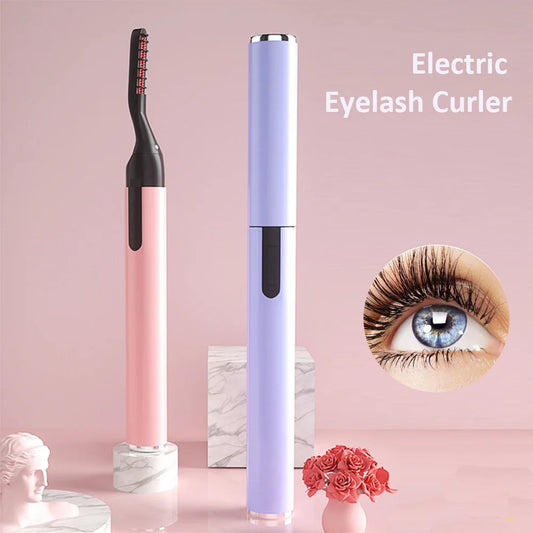 Electric Eyelash Curler Long-lasting Curling Perm Heating Eyelash Curling Brush Ironing Eyelash Comb Eyelash Styling Makeup Tool