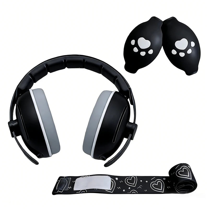 2 in 1 4 PCS Set PC Baby Infants Ear Protection Noise Cancelling Headphones for Babies Toddler , 2-in-1 Baby Ear Protection, Baby Travel Essentials for Outdoor Travel Sport Events Earmuffs Baby Care Supplies