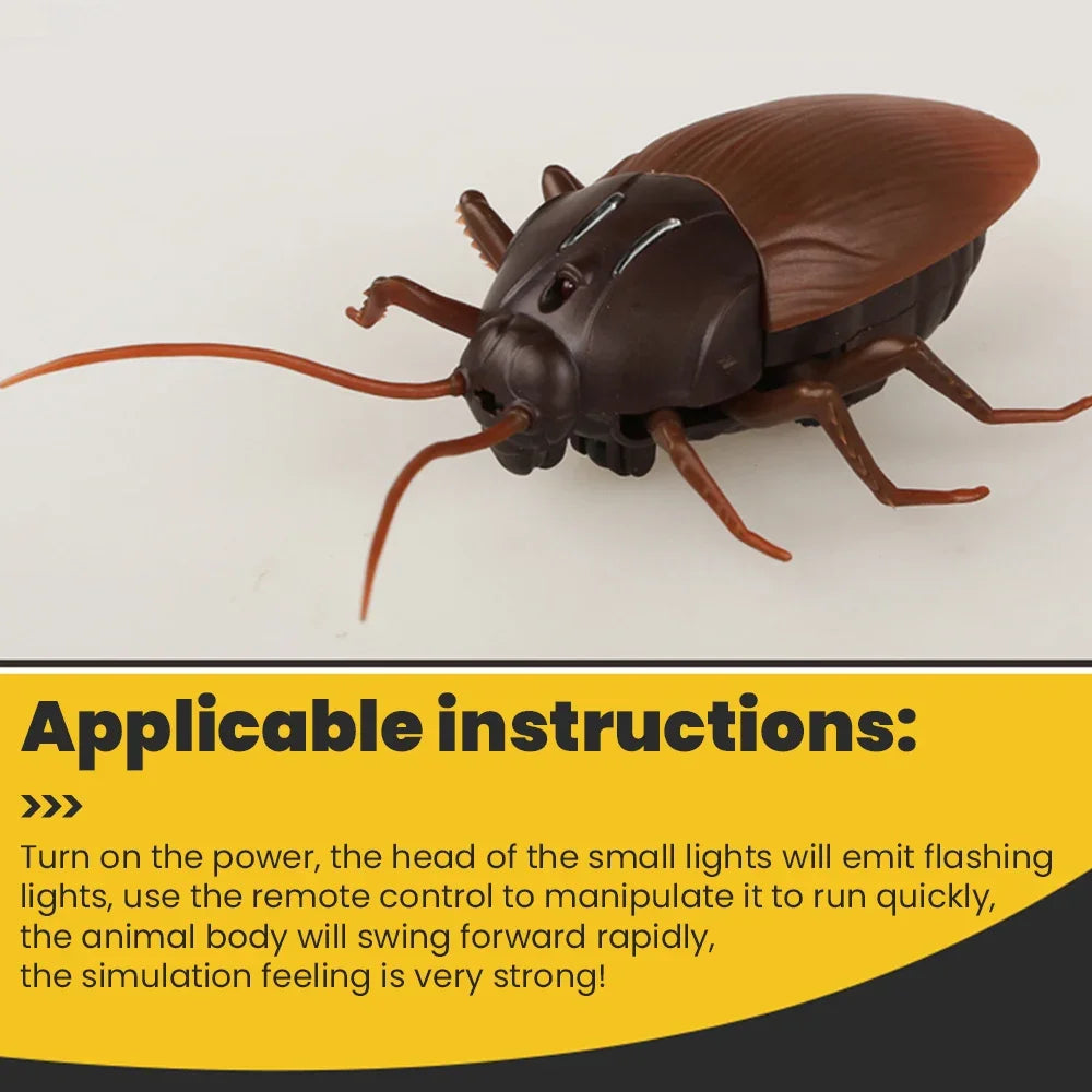 Infrared Remote Control Cockroach Mini Sensing Cockroach Simulation Animal Creepy Cockroach Prank Toy Kitten Toy for Pet Dog Toy