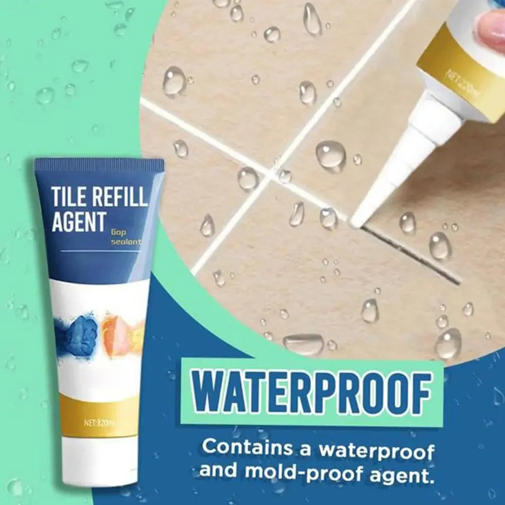120ml Waterproof Tile Repair Filler Seam Beauty Agent Ceramic Tile Grout Repair Fill Gaps Kitchen Bathroom Specific Mildew Proof Home Repair Tools