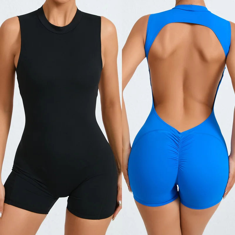 Summer One-piece Hollow Out Sport Yoga Jumpsuit Outfit Fitness Bodycon Sportwear Women Set Workout Clothes for Women Academic