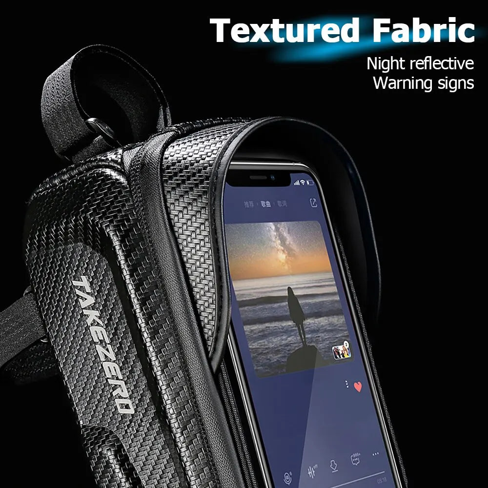 Bicycle Bag Waterproof Touch Screen Cycling Bag Top Front Tube Frame MTB Road Bike Bag 6.9 Phone Case Bike Accessories