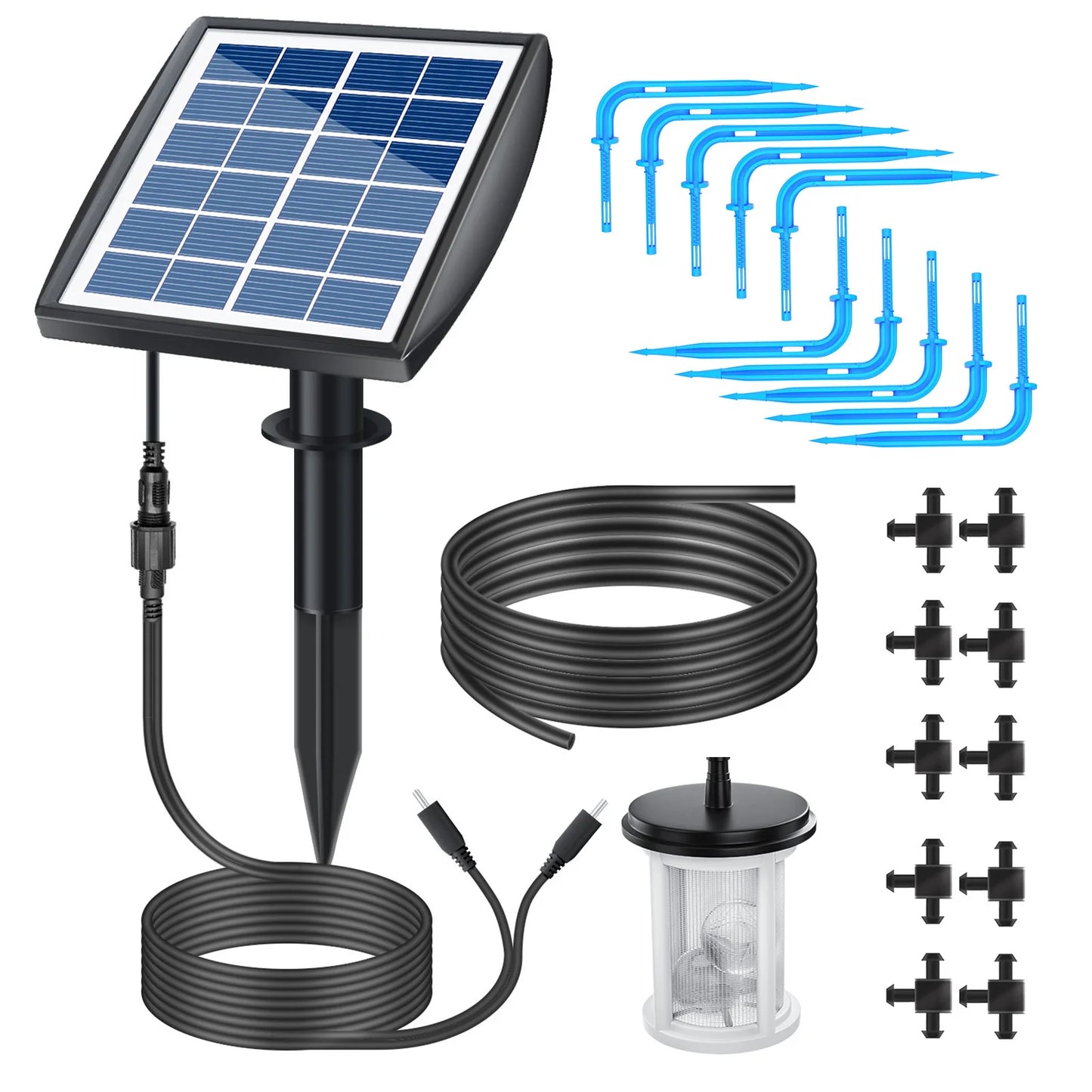 Solar Irrigation Solar Auto Watering System Solar Powered Automatic Drip Irrigation Kit Self Watering Devices with Sensor Timer
