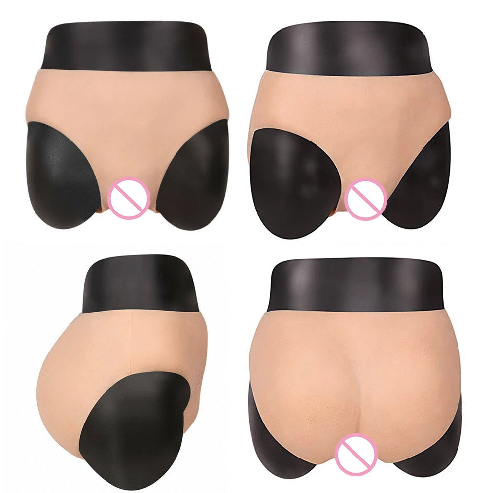 Drag Queen Silicone Realistic Vagina Hip Pants Pussy Transgender Artificial Sex Fake For Crossdresser Transgender Cosplay