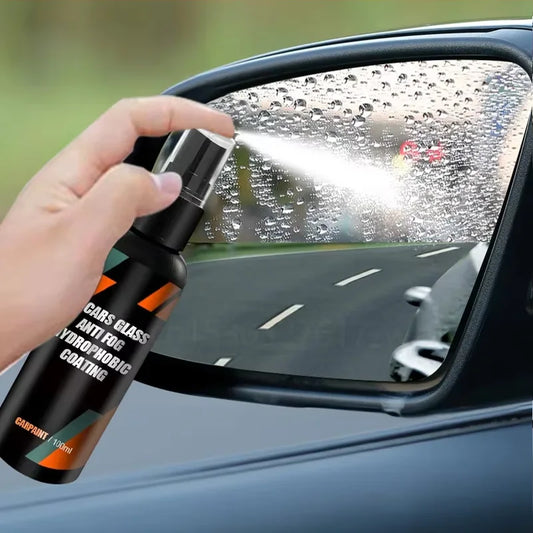 NEW 2 PCS Set Car Glass Defrost Anti-Rain Anti Iced  Water Spray Repellent Nano Coating Hydrophobic Waterproof Agent Oil Film Removing  Auto Glass Film Agent Car Accessories Cleaning Supplies