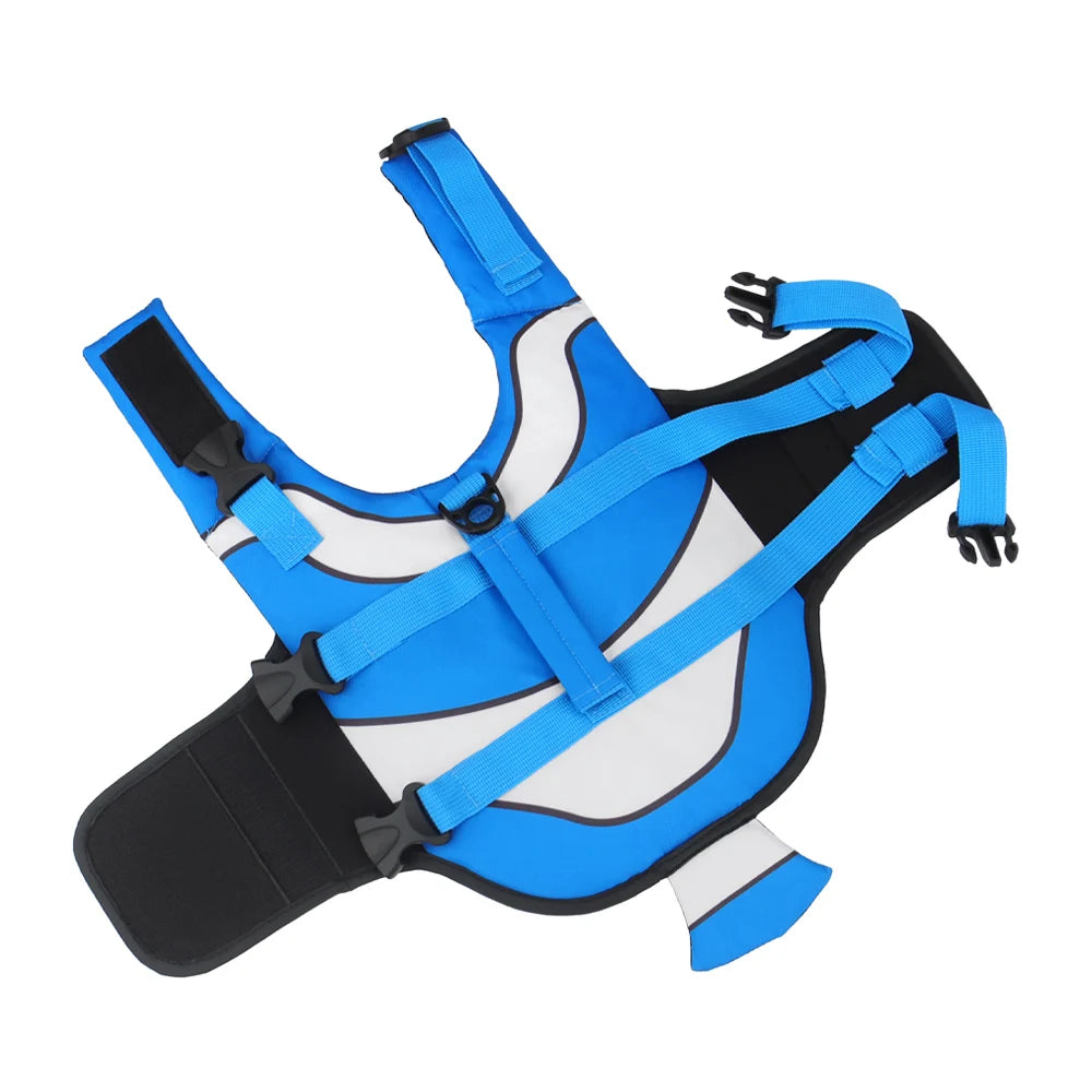XS-2XL 4 Colors Dog Life Vest Summer Pet Jacket Dog Safety Clothes Swimwear Swimming Suit Clown Fish Pattern Pets Safety Accessories