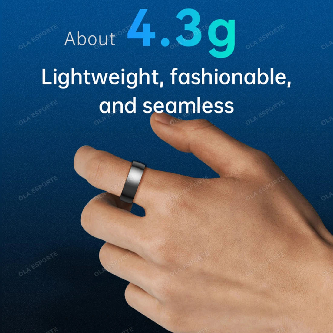 New 5 ATM Smart Ring GPS Tracker Heart Rate Blood Pressure Sleep Monitor BT Call Sport Mode Smart Ring Elderly Men Women For Android IOS Health Care Supplies