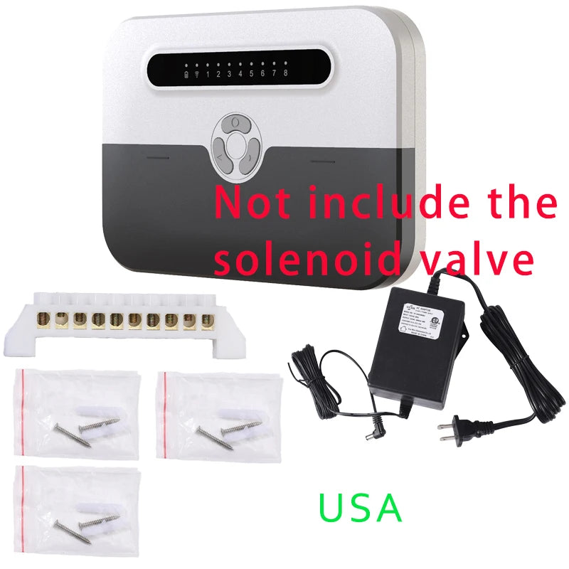 NEW Arrivals ALEXA Wi-Fi 8 Station  UK /USA Indoor Outdoor Smart  Sprinkler Controller Irrigation System Remote Control by Phone Works with Alexa Home Garden Lawn Courtyard Watering Supplies