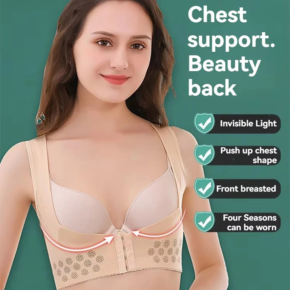 NEW Arrivals S-3XL Invisible Body Shaper Bra-Tops Corset Women Chest Posture Corrector Belt Back Shoulder Support Brace Posture Correction For Health Care Female Ladies High Quality Fashion Underwear Products
