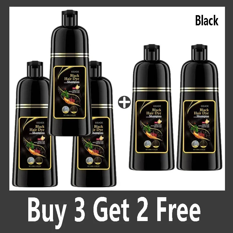 NEW 10PCS Set Natural Herbal Korean Hair Dye Shampoo 3 in 1 Change Hair Color Gray Hair to Dark Brown Black Deep Nourishing Fashion Hairs Care 100ml Women Men Hair Care Supplies