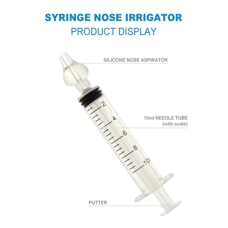 3 PCS Set Mini Lightweight Baby Needle Tube Nose Mucus Rhinitis Remover, Soft Safe Nasal Aspirator for Home & Outdoor Infant Care Supplies