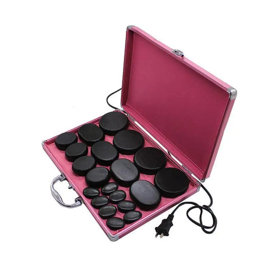 NEW Hot Lava Stone Korean Massage Set Professional Heating Box with Temperature Adjustment ,Professional Spa Massage Tools, Relieve Tension and Muscle Pain Treatment Full Body Healing