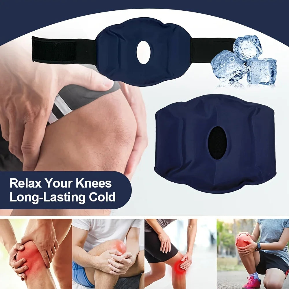 2 PCS Set Knee Cold Pack for Outdoor Sports Injuries, Reusable Ice Gel Pack Wrap for Knee Replacement Surgery, Pain Relief Ice Cold Therapy, Arthritis, Swelling Treatment Health Care Accessories