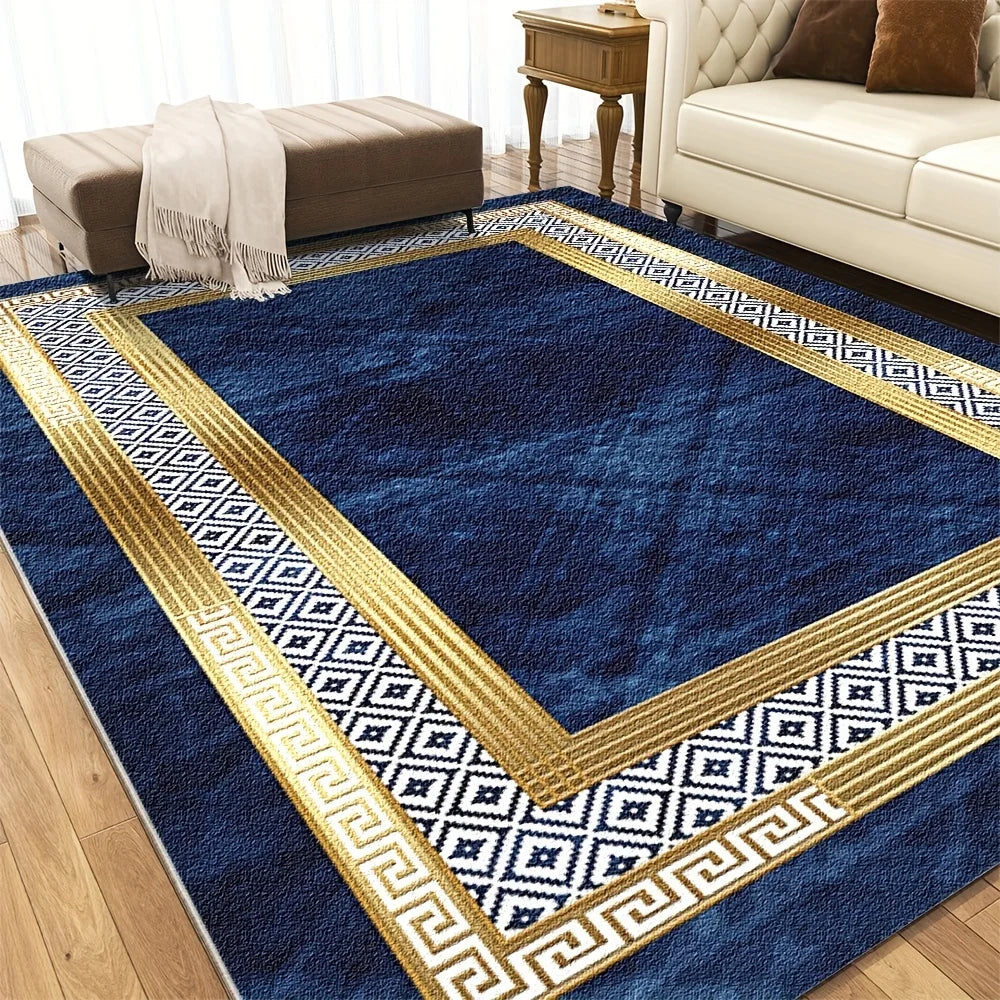 Luxury Velvet Area Rug 850g/SQM, Non-Slip High Pile Indoor Floor Carpet, Premium Lightweight Washable Bedroom Rug
