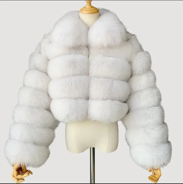 NEW Arrivals S-3XL 5 Colors Women Faux Fur Coats Fox Short Coat Turn Down Collar Zipper Full Sleeve Thick Warm Open Stitch Elegant Splice Autumn Winter Snow Outerwear Ladies Girls Luxury Fashion Clothing Supplies
