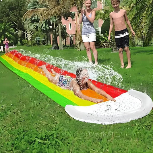NEW Arrivals Summer Adults/Children's Inflatable Water Slide Outdoor Backyard Water Toys Game Swimming Pool Water Slide Parent-Child Outdoor Surfing Games Sports Supplies