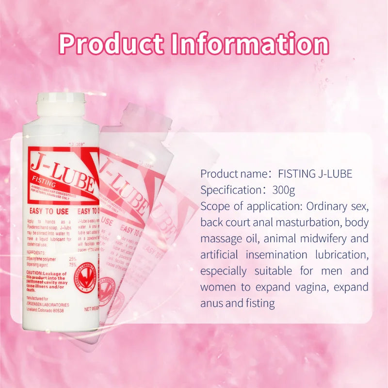 FISTING J-Lube Concentrated Lubricating Powder Cream Anal Gel Oil Personal Lube Grease Gay Fisting Pain Relief Lube Sex Toys 18+