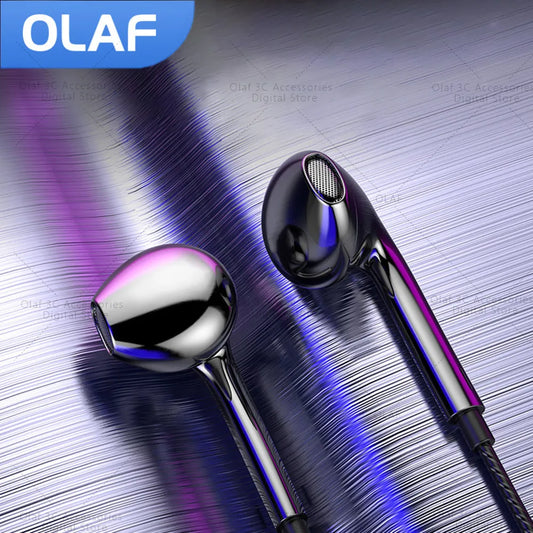 3.5mm Wired Headphones In Ear Headset Wired Earphones with Microphone Bass Stereo Earbuds Sports In-line Control For Phones