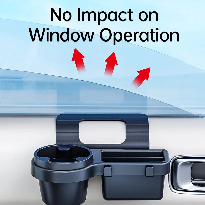 NEW Arrivals Car Organizer Box with Cup Holder Drink Holder Multifunctional Side Door Window Phone Slot Hanging Storage Rack for Vehicle Cars Accessories