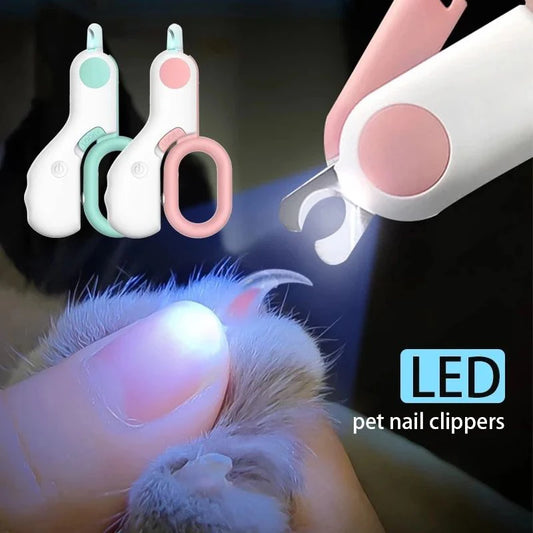 Led Light Cat and Dog Nail Clippers Professional Pet Nail Trimmer with Safety Lock Small Dog and Cat Animal Care Grooming Tool Set