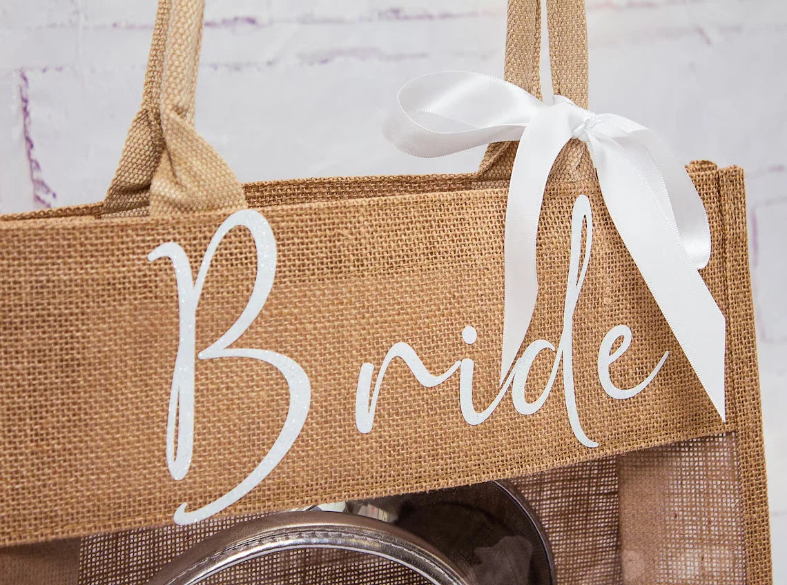 NEW Arrivals Summer Beach Semi-Transparent Bride Beach Bag Bride To Be Things for Wedding Engagement Honeymoon Handbag Party Decoration Gift Accessories