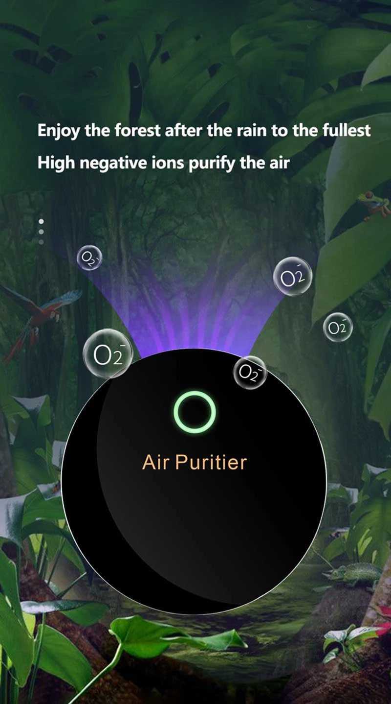 Midea New Car 15 Million Negative Ion Air Purifier Purification Portable USB Oxygen Cleaner Ozone Generator For Home Car Deodorant