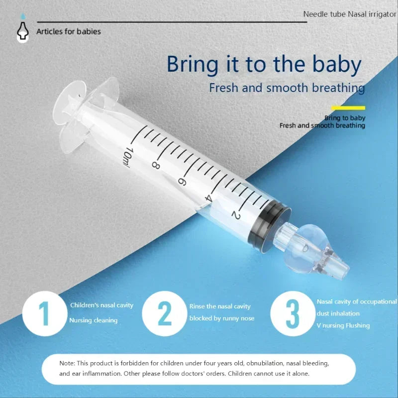 3 PCS Set Mini Lightweight Baby Needle Tube Nose Mucus Rhinitis Remover, Soft Safe Nasal Aspirator for Home & Outdoor Infant Care Supplies