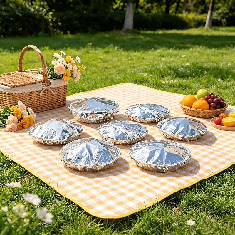 300 PCS Set Home Outdoor Travel Camping Picnic  Aluminum Foil Cover Reusable Heat Insulation Heat Preservation Food Grade Keep Food Fresh Oven Kitchen Takeaway Nutrition Bags