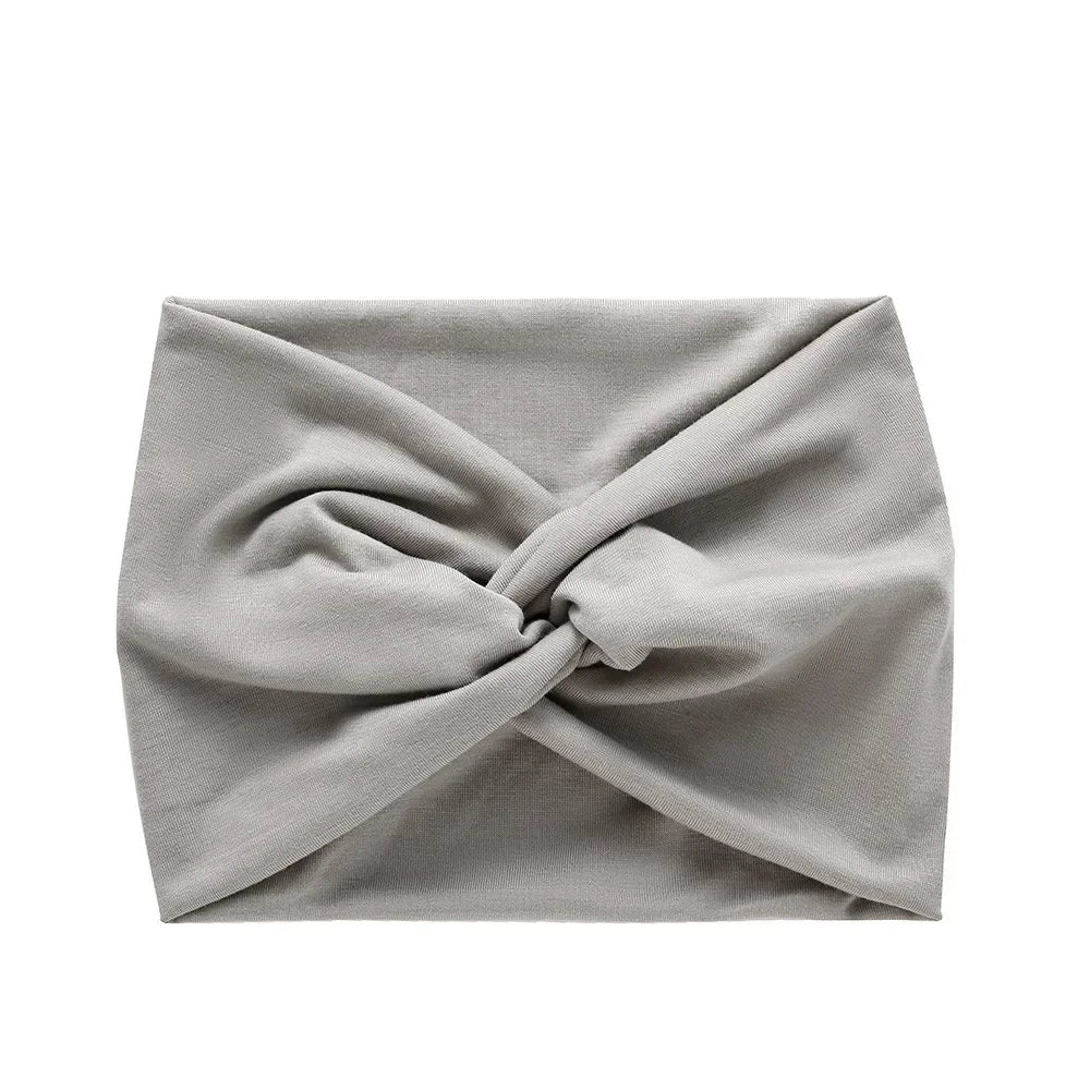 NEW Arrivals 44 Colors/Patterns Sports Elastic Wide-Brimmed Headband Unisex Solid Color Knotted Soft Anti-Slip Warm Turban Bandana Elastic Hairband Ladies Girls Fashion Apparel Accessories Clothing Supplies