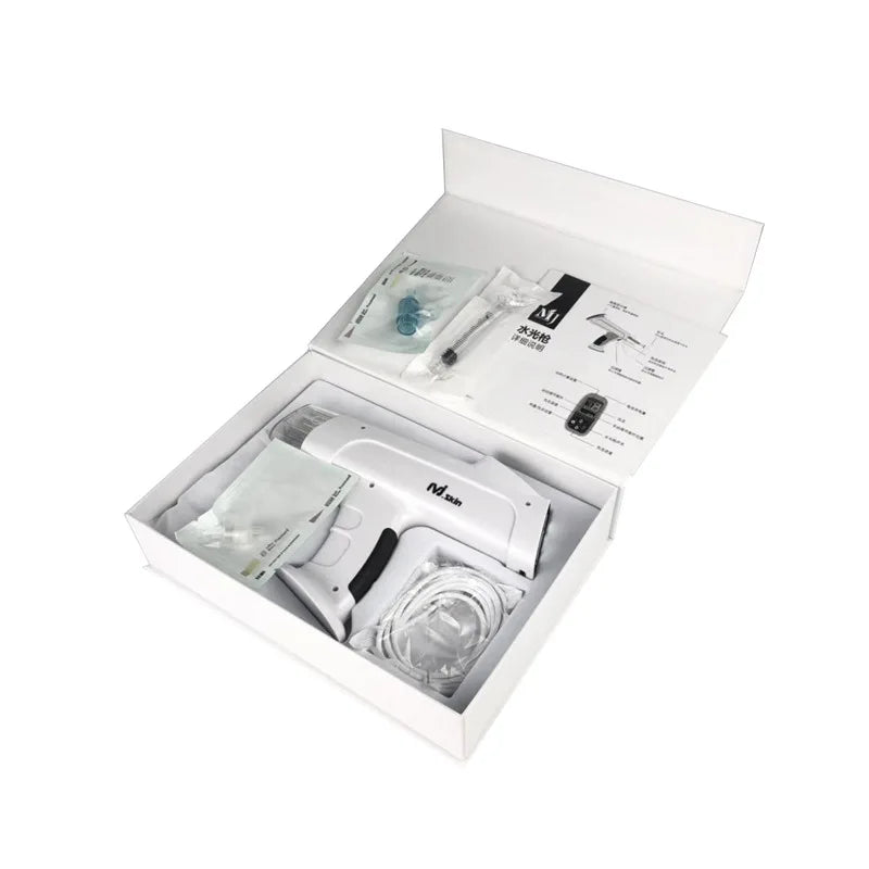 MJ Skin Care Mesotherapy Hyaluronic Injection Electric Gun Hydra Injector Device for Skin Booster Hydration Rejuvenation Wrinkle Removal Whitening Moisture Device UK/EU/AU/US Plug Women Beauty Salon Accessories Skin Care Supp
