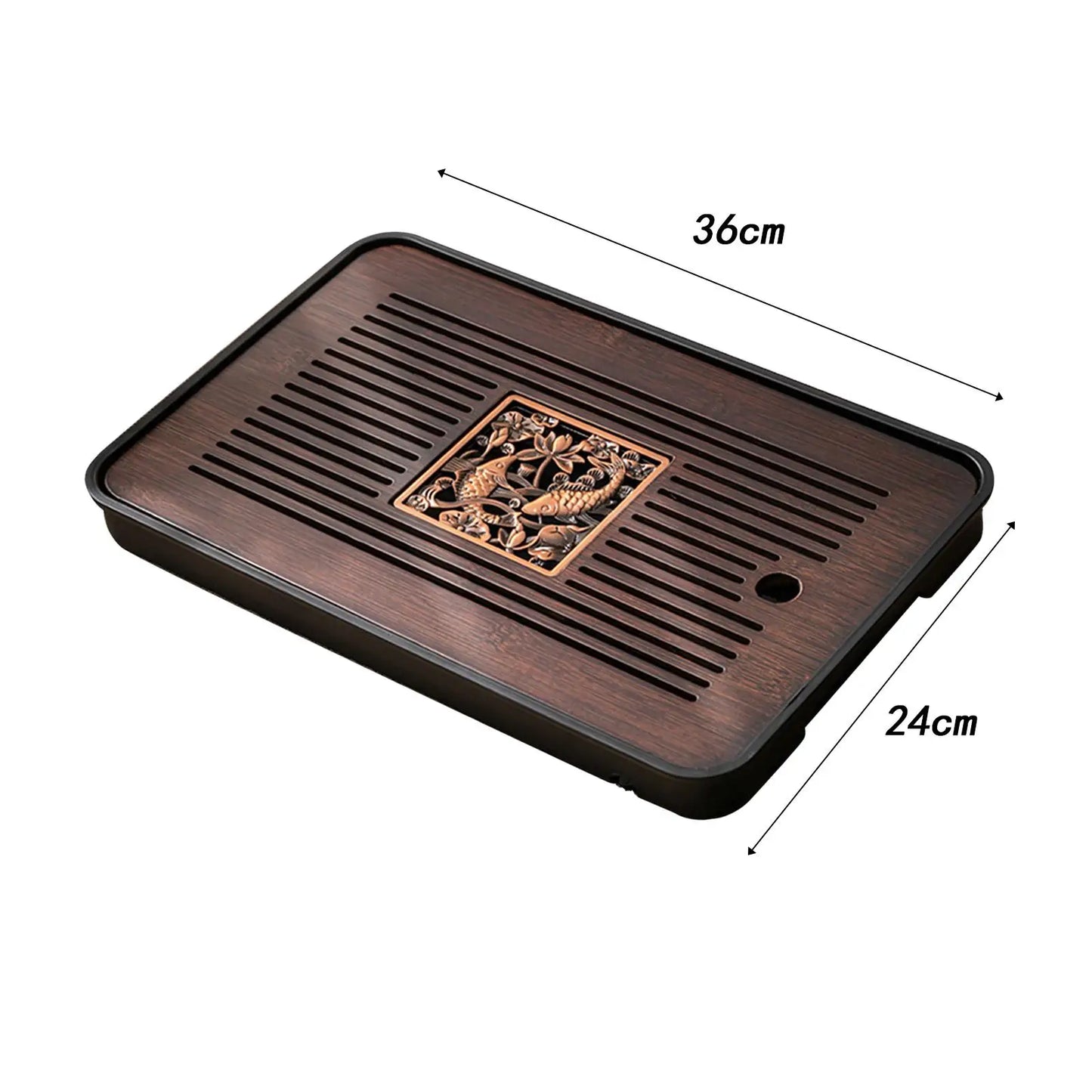 BAMBOO Tea Tray with Water Storage, Simple, Tea Set Accessory  Tea Table, Drainage for Household Office Home