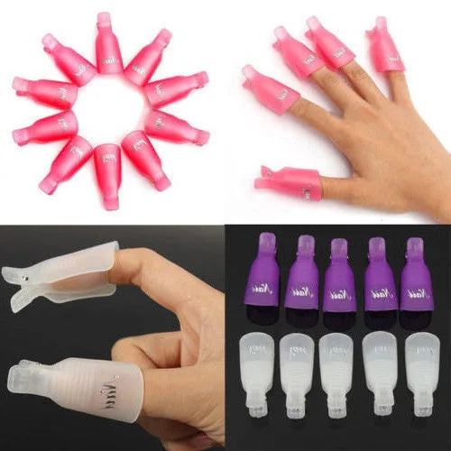 NEW Arrivals Plastic Nail Art Soak Off Cap Clips UV Gel Polish Remover Wrap Tool Fluid for Removal of Varnish Manicure Tools Women Ladies Beauty Salon Supplies