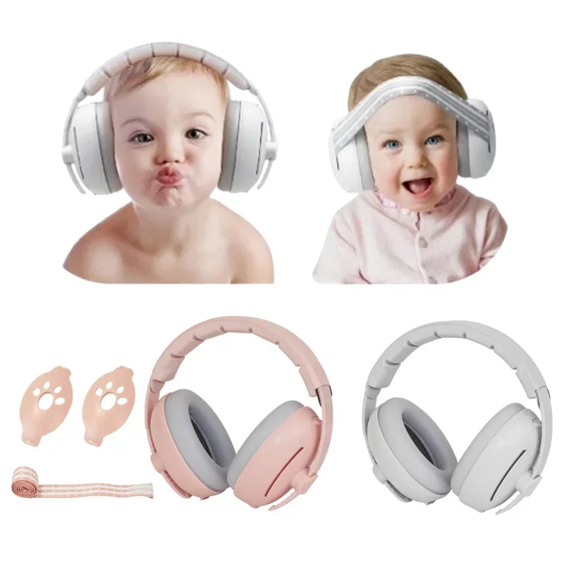 Full Set 4 Colors 2-in-1 New Baby Ear Protection Noise Cancelling Headphones Convertible Design Noise Reduction Earmuffs for Infant Improves Sleep Aid Outdoor Travel Baby Care Supplies