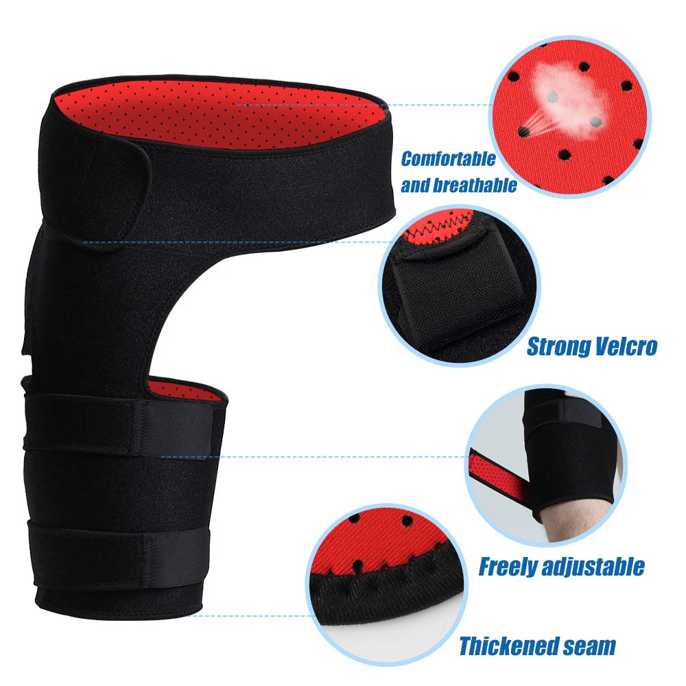 NEW Arrivals Sport Adjustable Groin Support Thigh Compression Wrap Strap Leg Support Hamstring Brace for Runners Cyclists  Sciatic Nerve Leg Muscle Pain Relief Health Care Supplies