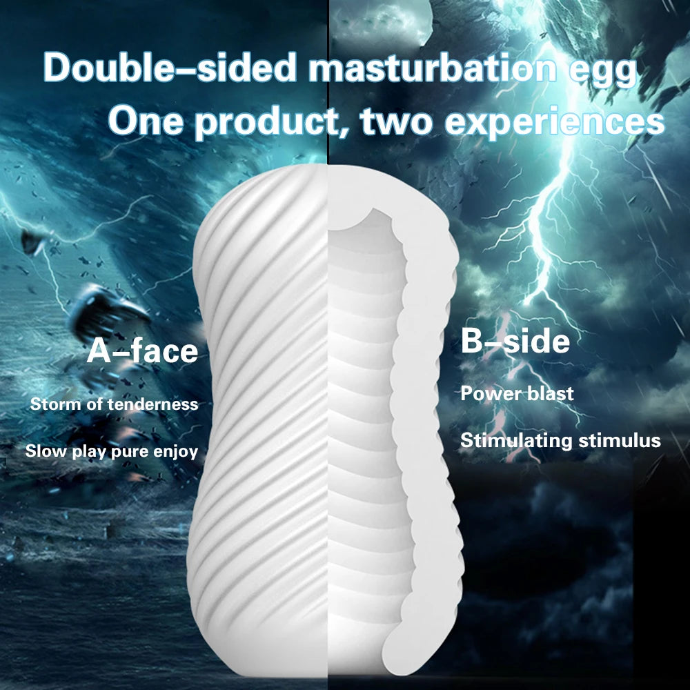 Adult Male Masturbator Cup Portable Penis Trainer Penis Massage Adult Sex Toys Stretchy Silicone Vagina Egg Vacuum Pocket Cup for Men