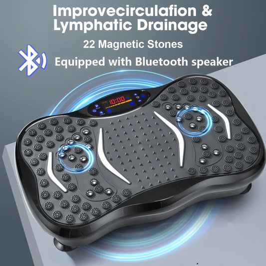 NEW Arrivals 4 Colors Bluetooth Vibration Plate Exercise Machine with Remote Control, Whole Body Yoga Workout Vibration Platform, Lymphatic Drainage Home Training Machine