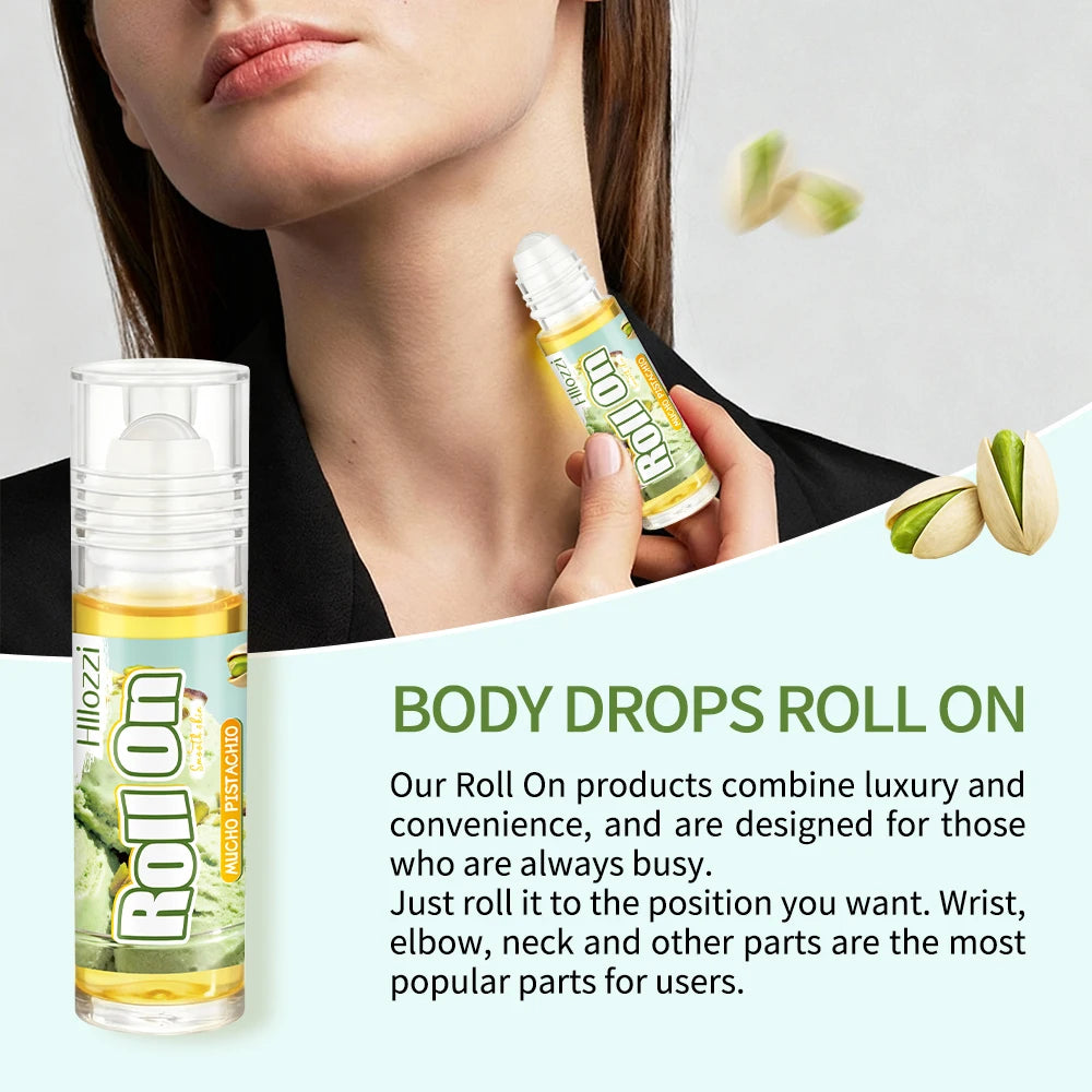 3 PCS Set Pistachio Body Oil and Glaze Set Includes a Roller Applicator Oil for Moisturizing and Hydrating Face Body Drops Dry Skin. Korean Products Skin Care Sets