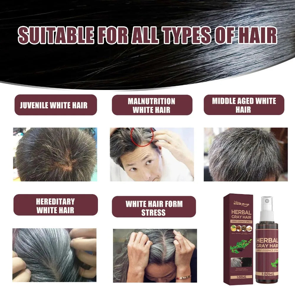 TikTok Hot-Selling Buy 10 Get 12 Free Herbal Black Hair Liquid for Frizz, Dryness, and Smoothness,  White Gray Hair Killer Remove  Restore Korean Hair Care Products