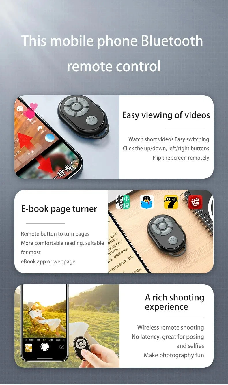 Soft key Bluetooth Multifunctional Button For iPhone Xiaomi IOS Android Phone Remote Control Selfie Stick Bluetooth Controller