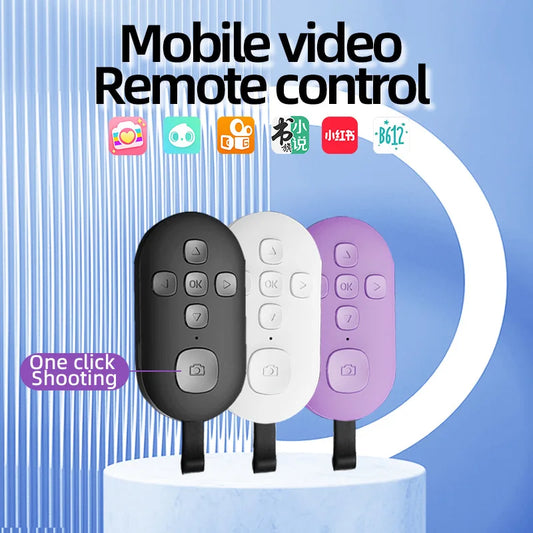NEW Bluetooth Wireless Remote Control Phone Selfie Video Controller for Android IOS Compatible Remote Button Rechargeable Type-C