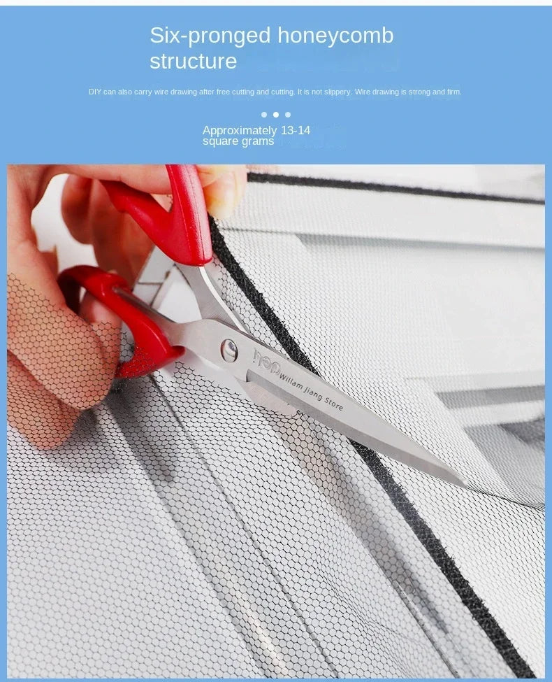 1PC DIY Mosquito Net for Bed Window Home Textile the Mesh Indoor Self-Adhesive Anti-Insect and Fly Screen Curtains Garden Home Office Windows Net